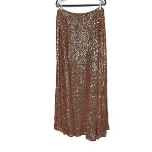 Today I Am‎ A Princess by Society Plus Rose Gold Sequin Maxi Skirt Size 22 24